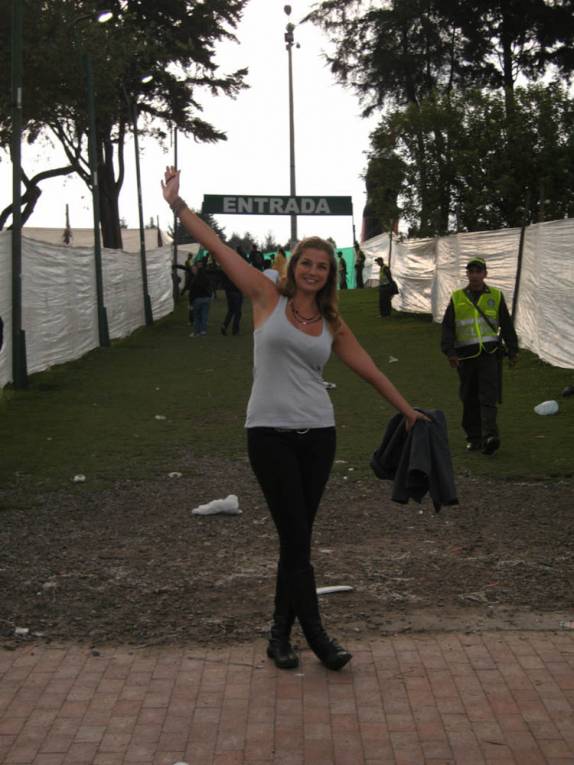 Chegando ao show do Aerosmith, em Bogotá, na Colômbia